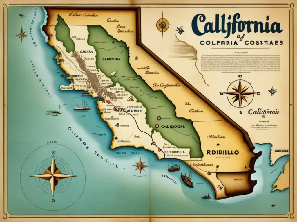 La Incansable Búsqueda de Cabrillo: Mapa de la Costa Californiana