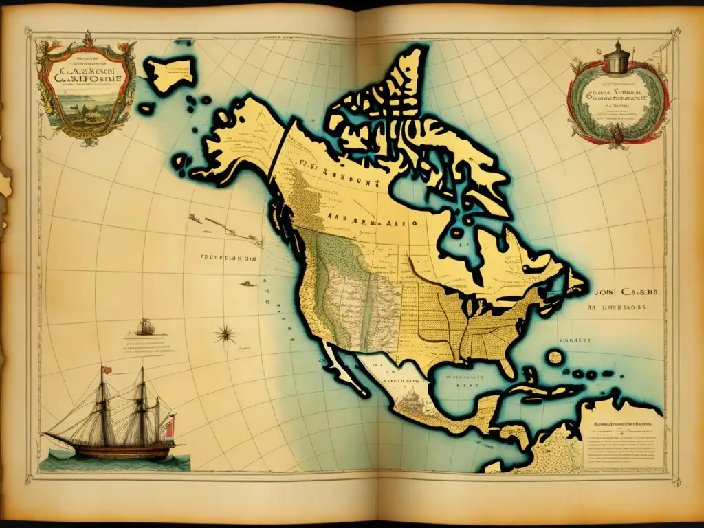 Mapa antiguo de las expediciones de John Cabot a América del Norte: Los secretos detrás de la historia (110 caracteres)