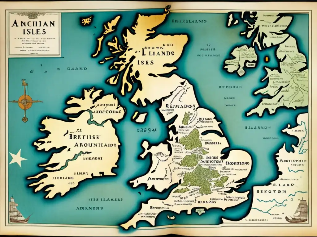 Un mapa antiguo y desgastado de las Islas Británicas revela su enigma: Una historia fascinante