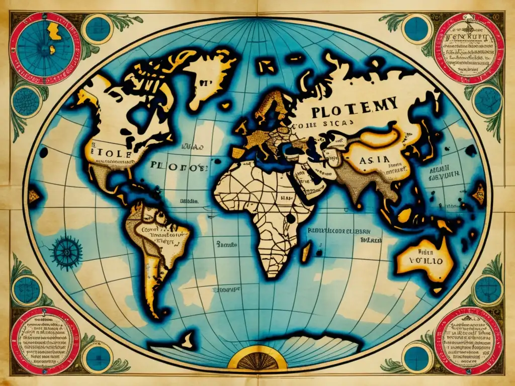 Mapa antiguo de Ptolomeo: historia de la cartografía