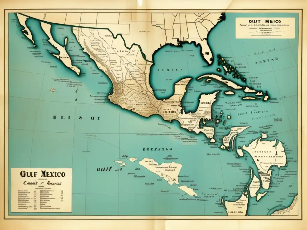 Mapa antiguo del Golfo de México: Contribución de Cabeza de Vaca a la antropología norteamericana