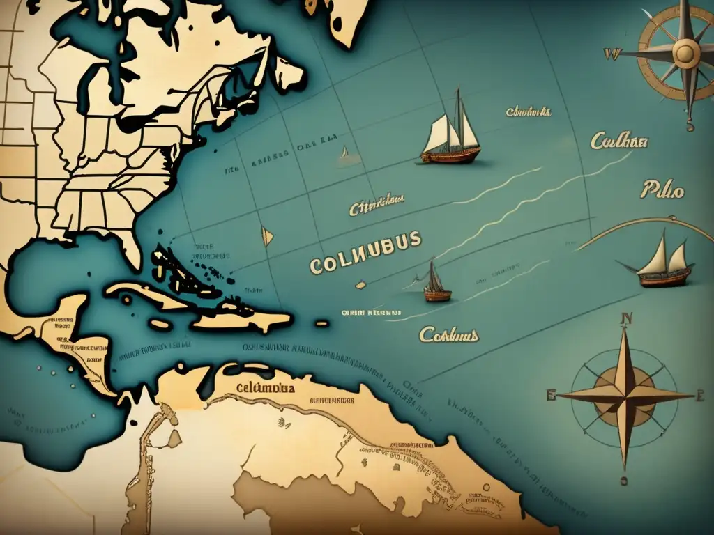 Mapa detallado del viaje de Cristóbal Colón: La expedición que cambió el mundo