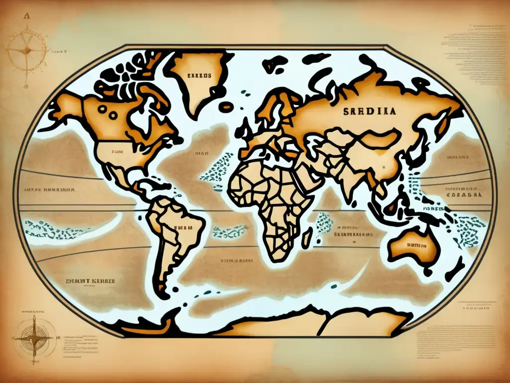 Mapa antiguo detallado que evoca historia y arte - La Ciencia y el Arte en los Mapas Antiguos