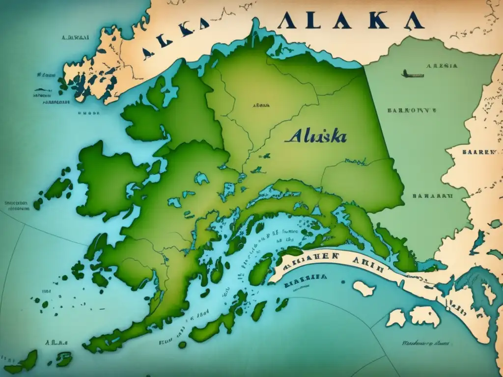 Mapa detallado de Alaska en el siglo XVIII: A la sombra de un gigante: Aleksandr Baranov y su exploración de Alaska