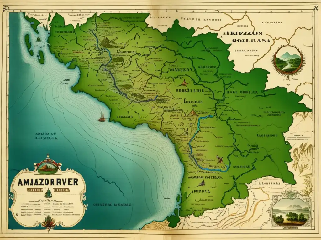 Mapa antiguo del Amazonas: La influencia de Francisco de Orellana en la cartografía del Amazonas