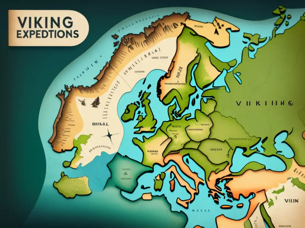 Un mapa detallado de la Era Vikinga: Cómo sus Expediciones Modelaron el Mundo