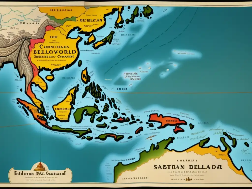 Las estrategias persuasivas de Sebastián de Belalcázar en la conquista del Nuevo Mundo (Vintage mapa detallado de 8k que muestra sus conquistas)