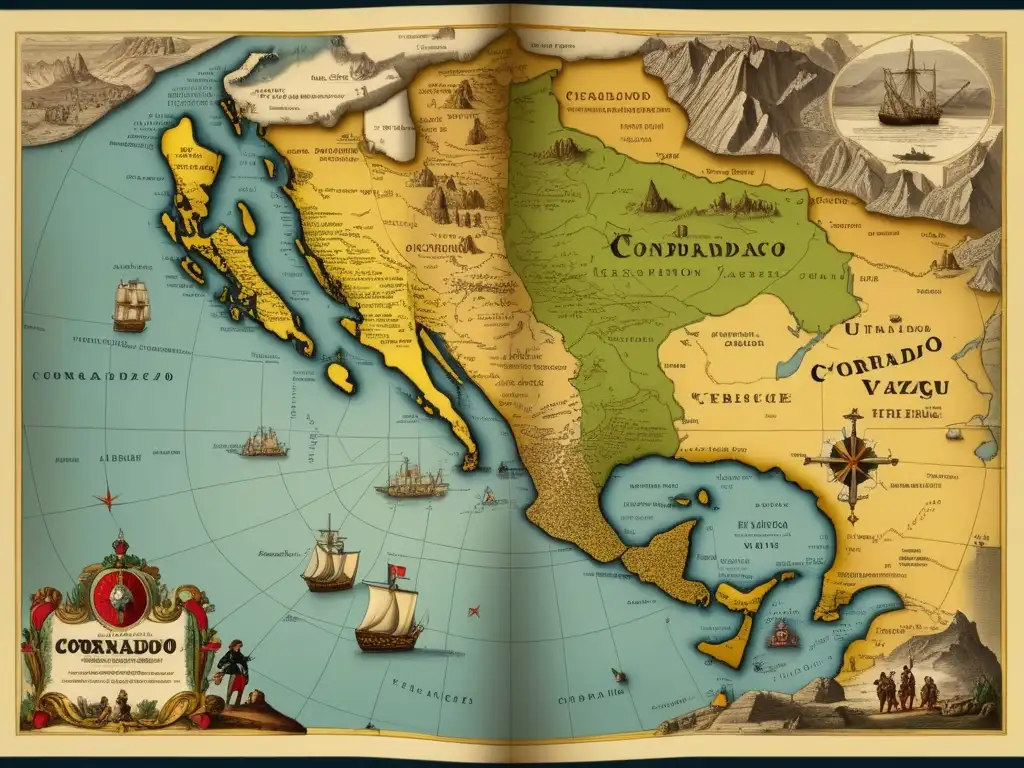 Mapa antiguo de la expedición de Francisco Vázquez de Coronado: El legado perdido más allá del oro