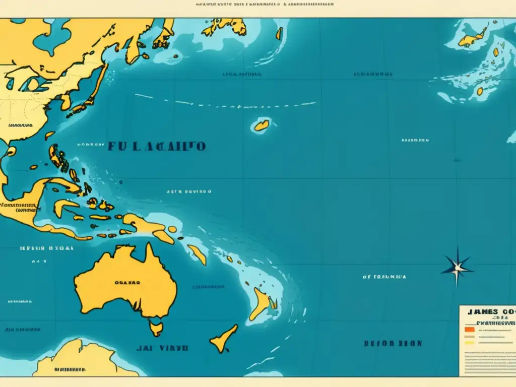 Mapa antiguo del Pacífico: Gran viaje de James Cook y su impacto en la historia