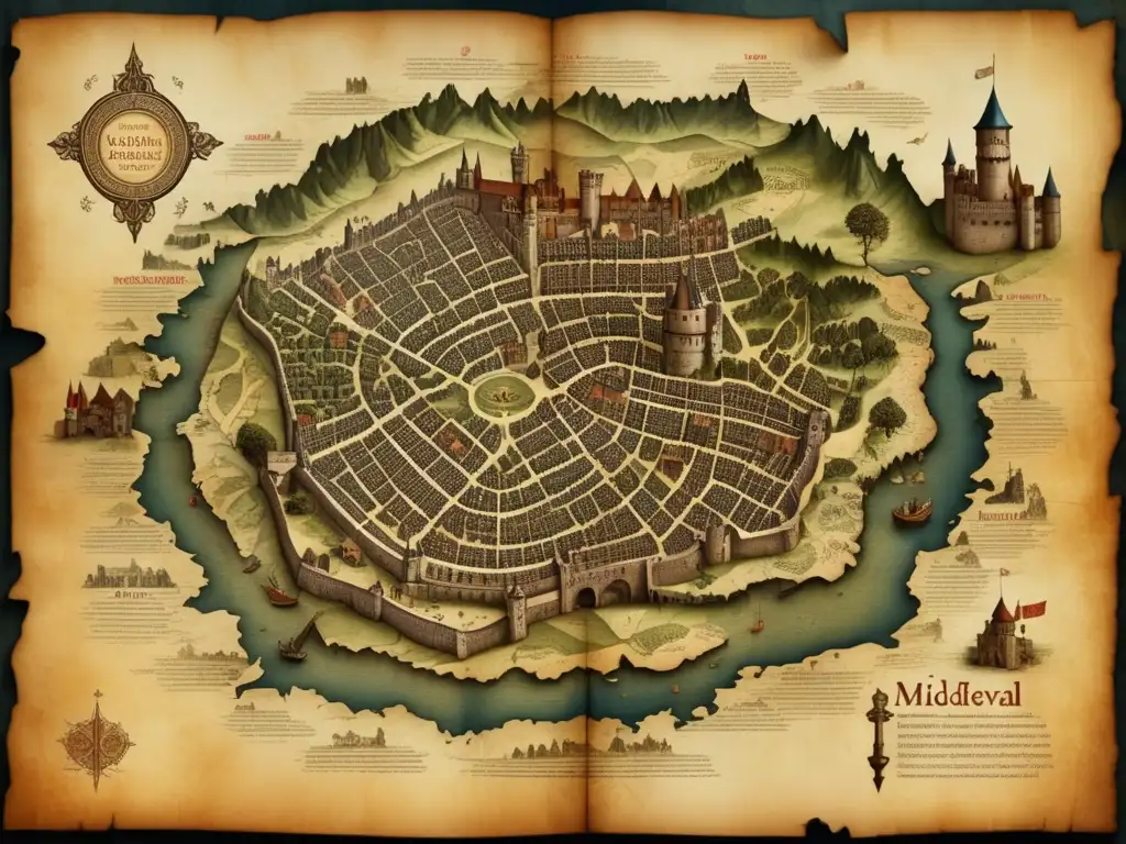 Mapa medieval detallado Mapa medieval: Descifrando códigos de cartografía antigua