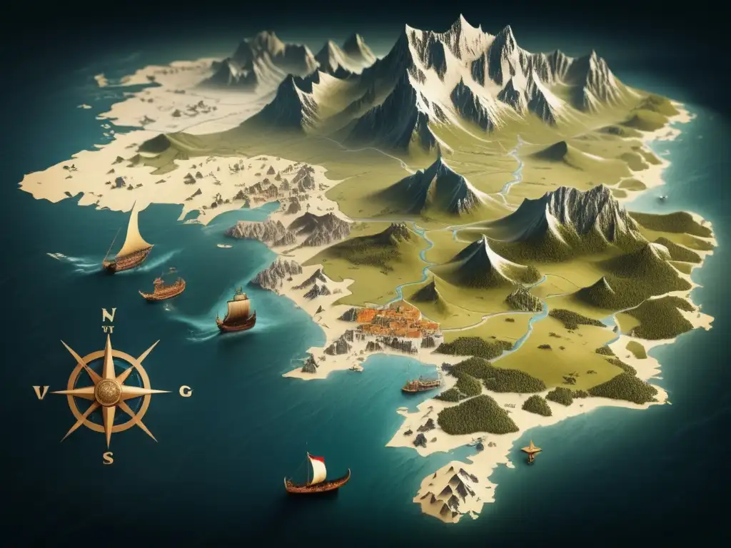 La polémica del descubrimiento del Nuevo Mundo: ¿Colón o Vikingos? Mapa vintage ilustra expediciones vikingas y posibles asentamientos