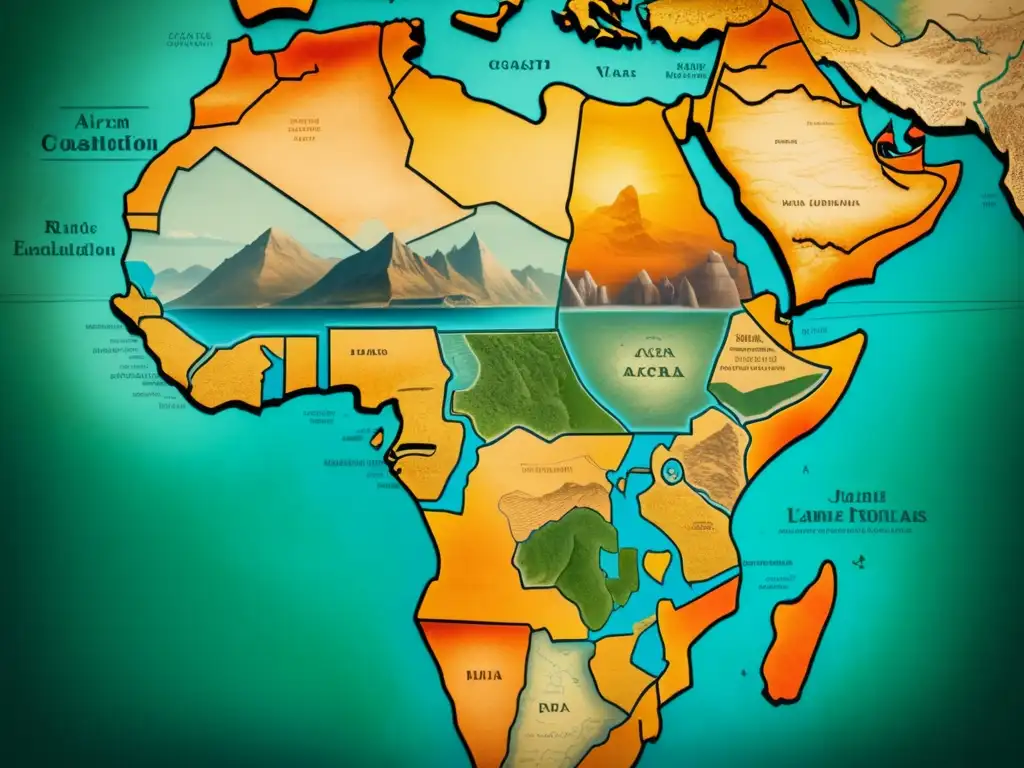 Mapa antiguo de la expedición a la India de Vasco da Gama