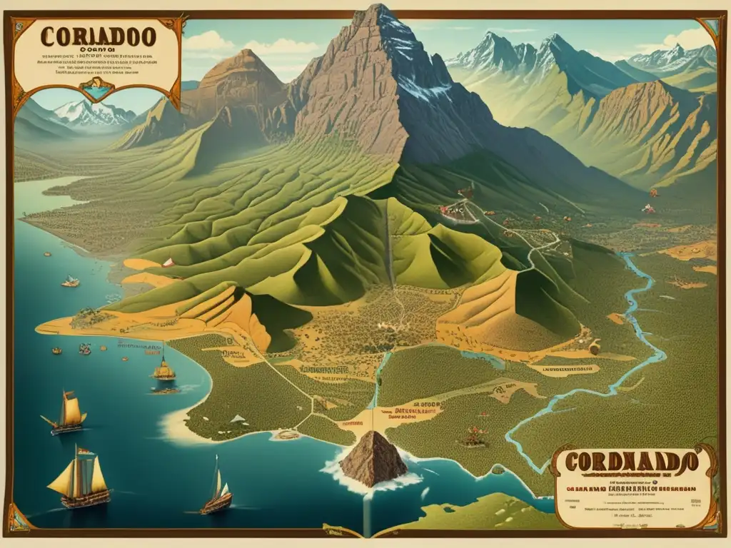 Mapa vintage de la expedición de Coronado: ¡Una aventura sin igual!