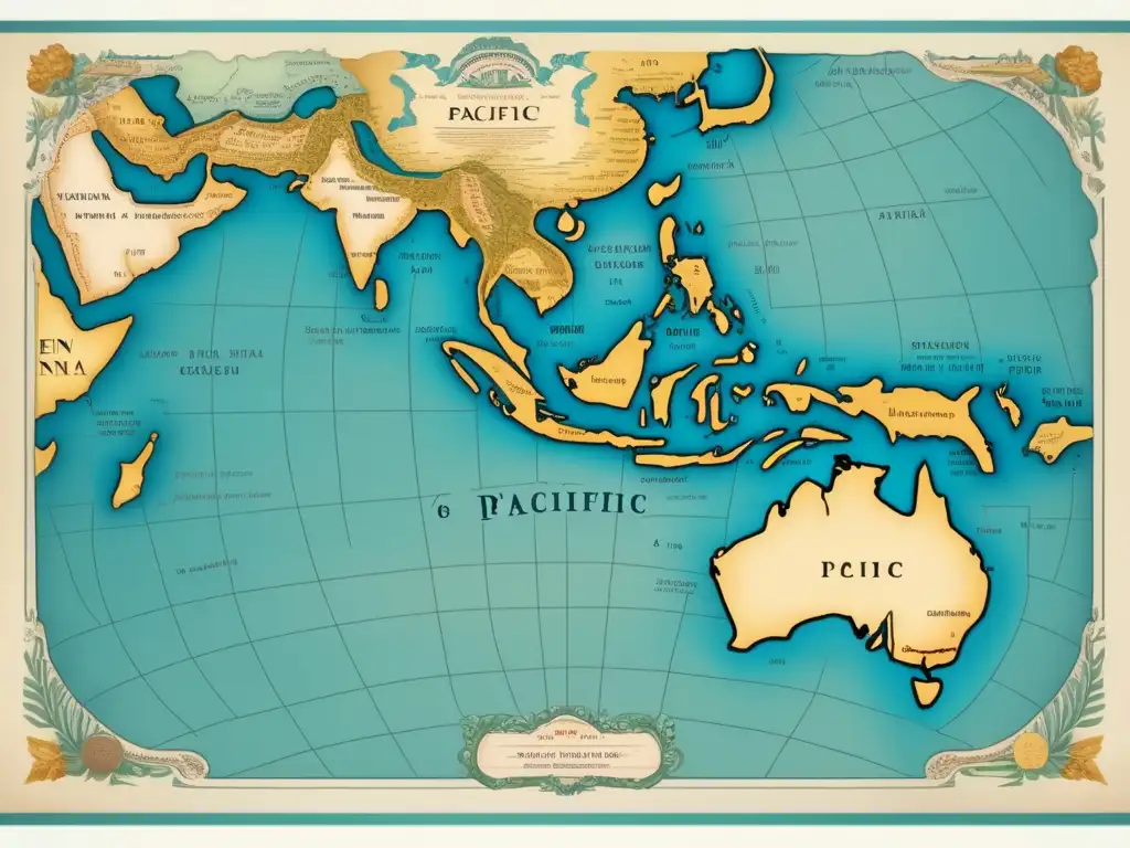 Mapa vintage del Océano Pacífico: Descubrimiento o Apropiación?