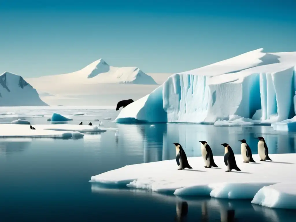 Paisaje ártico: Oso polar, pingüinos, focas y exploración polar