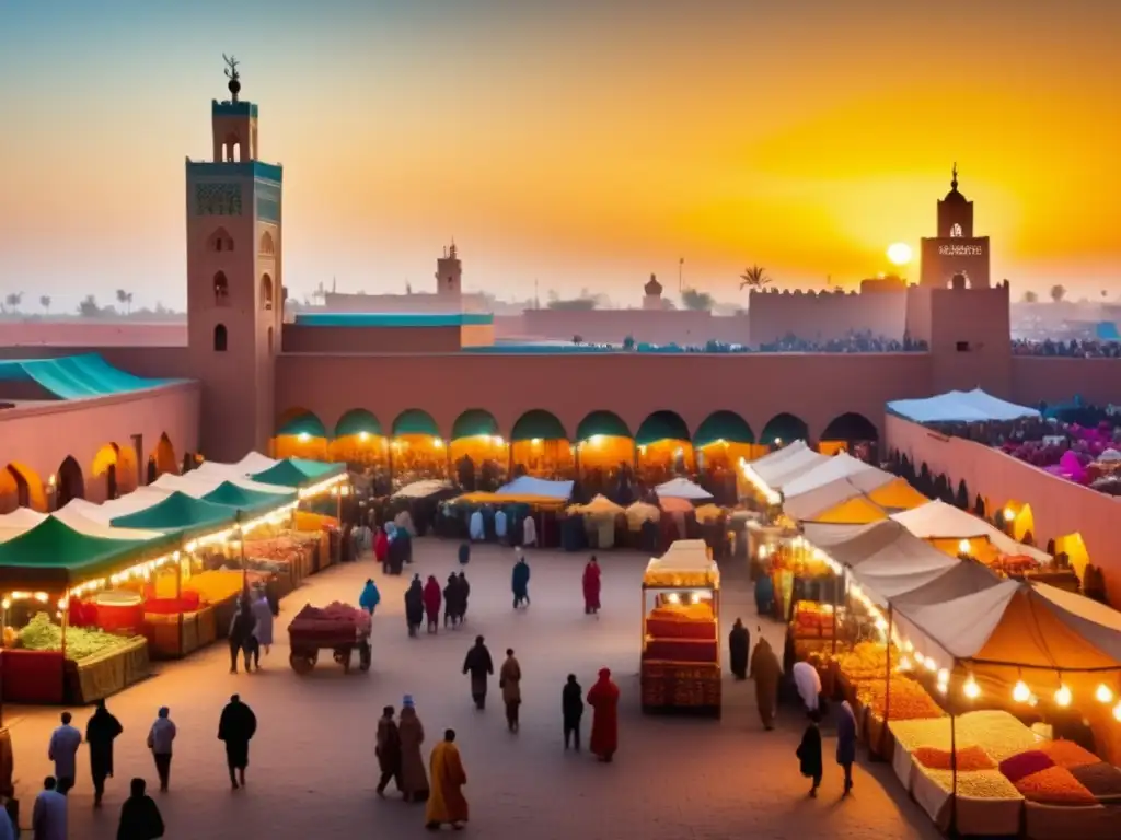 Mercado vibrante en Marrakech: Viaje inolvidable de Ibn Battuta