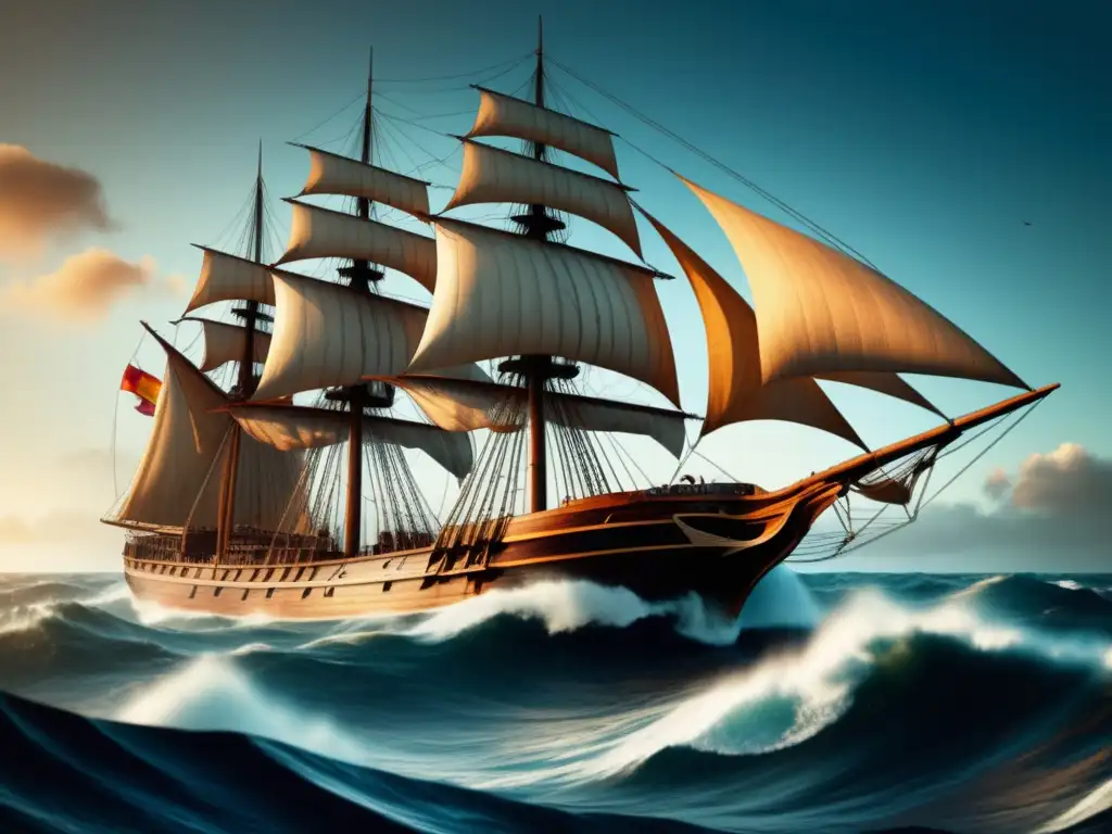 El misterioso Mary Celeste en una tormenta Barco Mary Celeste: Misterio sin Tripulación