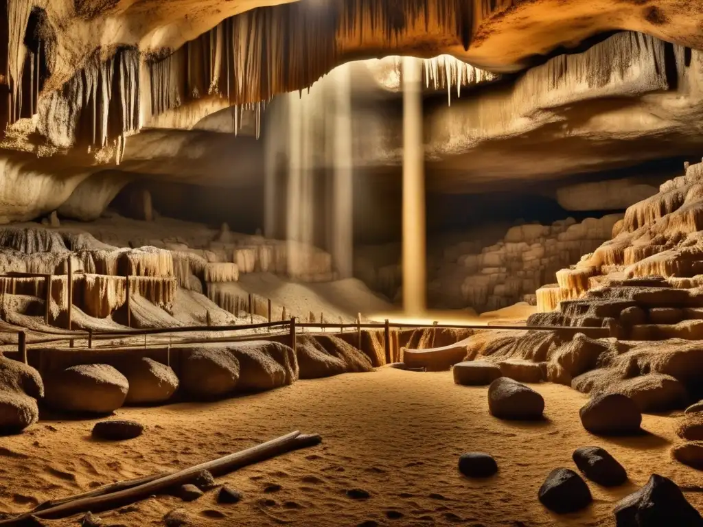 Imagen de Mammoth Cave, con sus cámaras subterráneas y formaciones rocosas