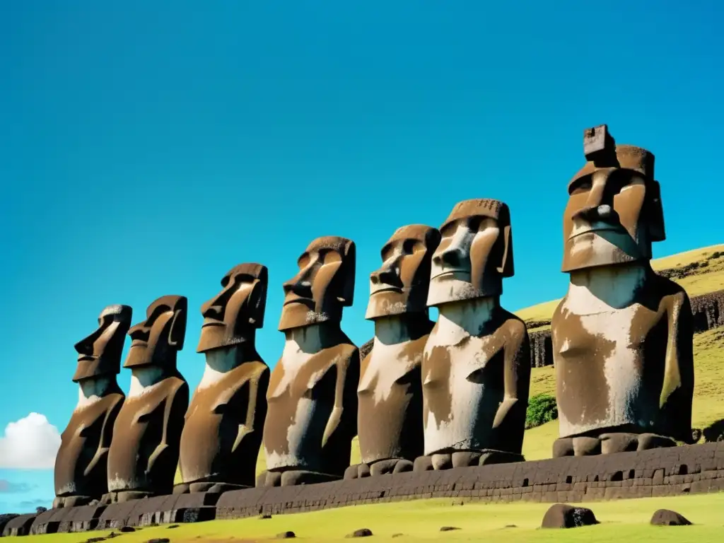 Moai de la civilización Rapa Nui en Easter Island