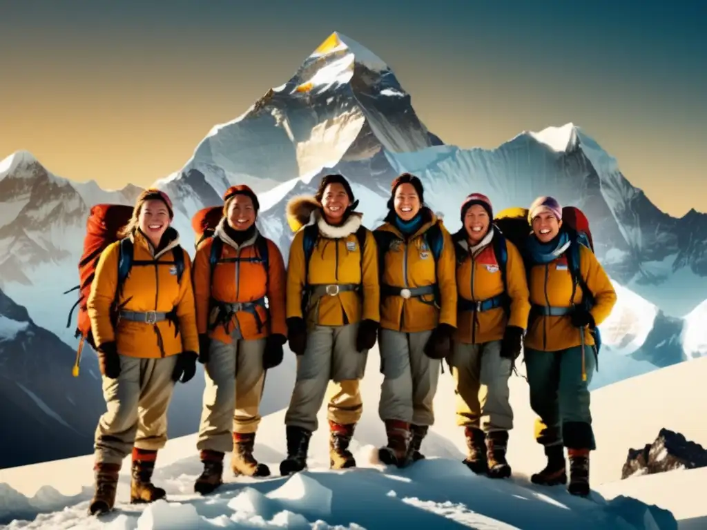 Mujeres valientes en cima Everest Mujeres en el Everest: Desafiando límites de resistencia