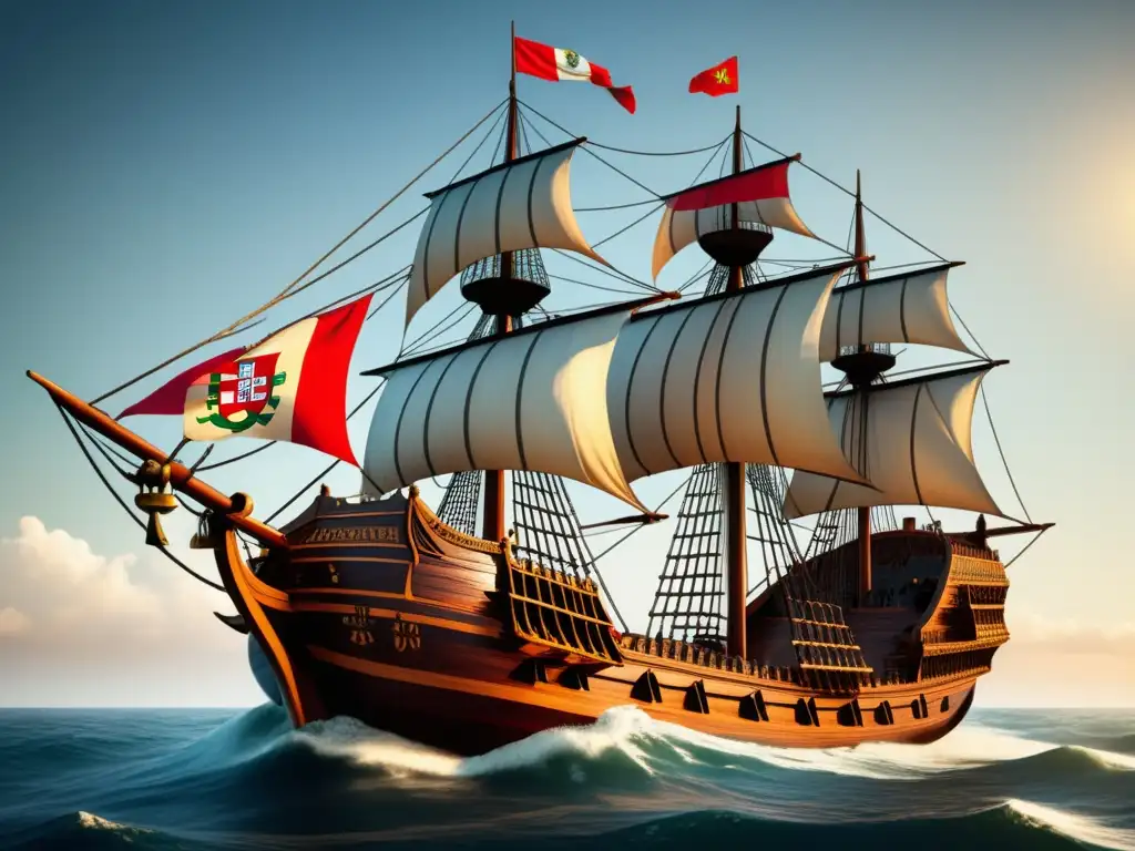 Carabela portuguesa navegando en el océano Carabela portuguesa: descubriendo nuevas rutas marítimas