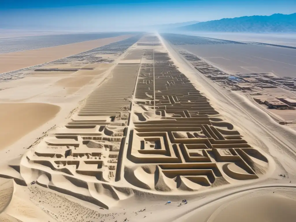 Paisaje desértico de Nazca, Perú: Ruinas antiguas y enigma de los Nazcas