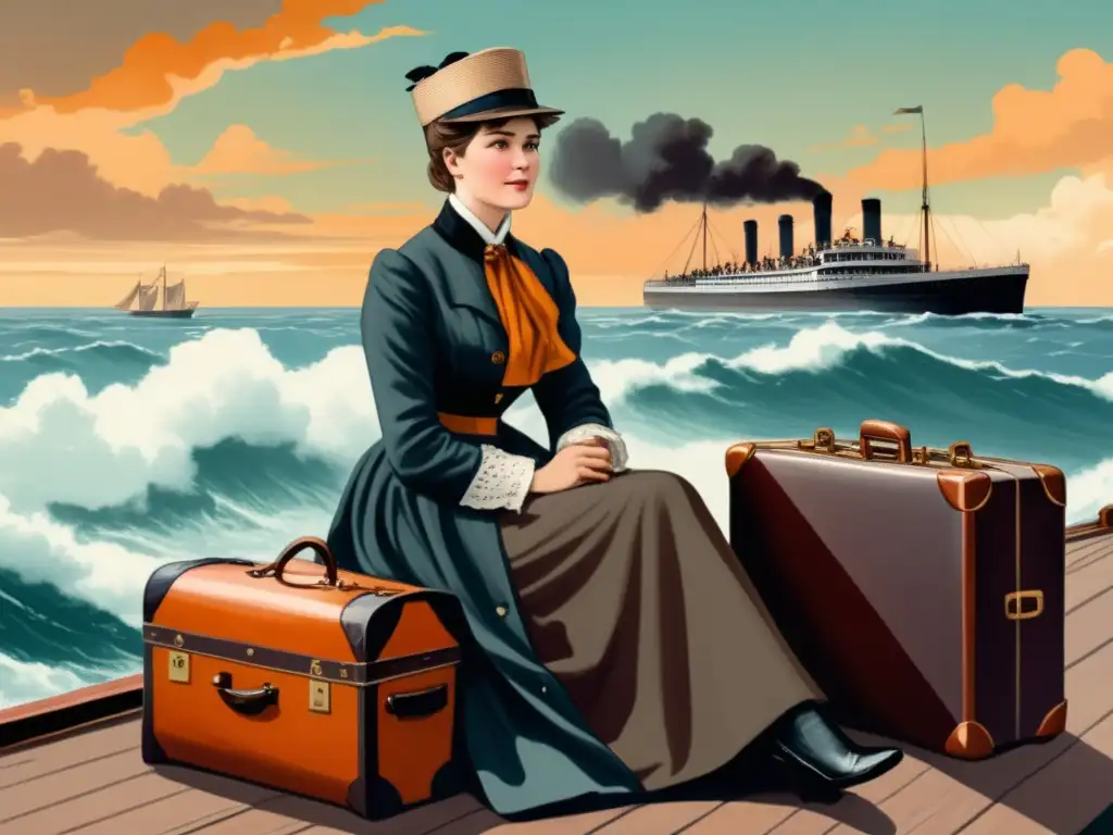 Nellie Bly: Viaje alrededor del mundo en 72 días, con equipaje y paisaje marino