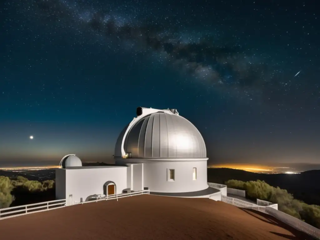 Observatorio Monte Palomar, cúpulas y telescopio destacan en imagen vintage de gran impacto científico