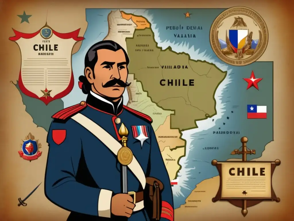 Pedro de Valdivia liderando la historia de Chile