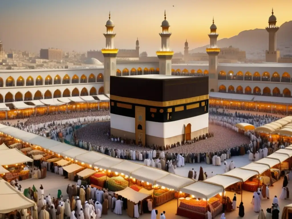 Mercado vibrante en Mecca: Hajj, tradición y cultura