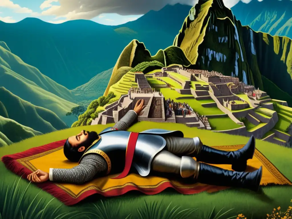 Dramática muerte del conquistador Francisco Pizarro en majestuoso escenario Inca