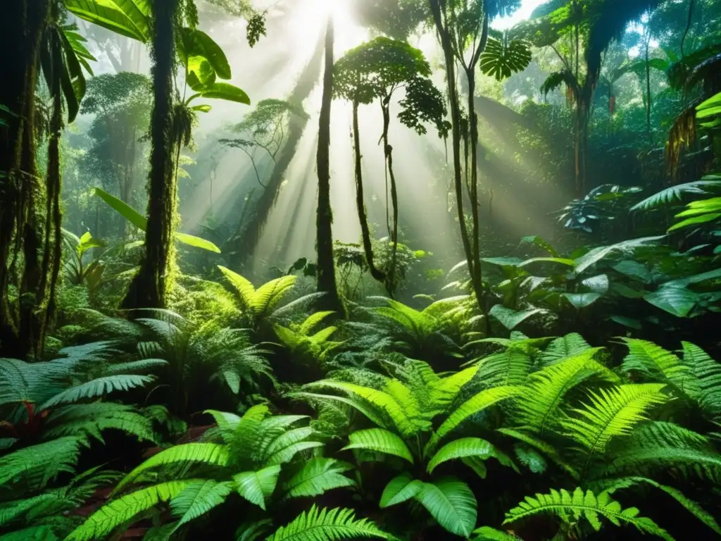 El Amazonas preOrellana: Bosque antiguo y denso, con árboles imponentes, vegetación exuberante y río serpenteante