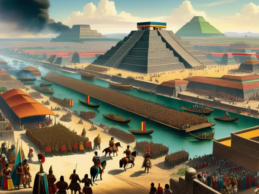 Alianza de Cortés con los enemigos de los Aztecas en Tenochtitlan