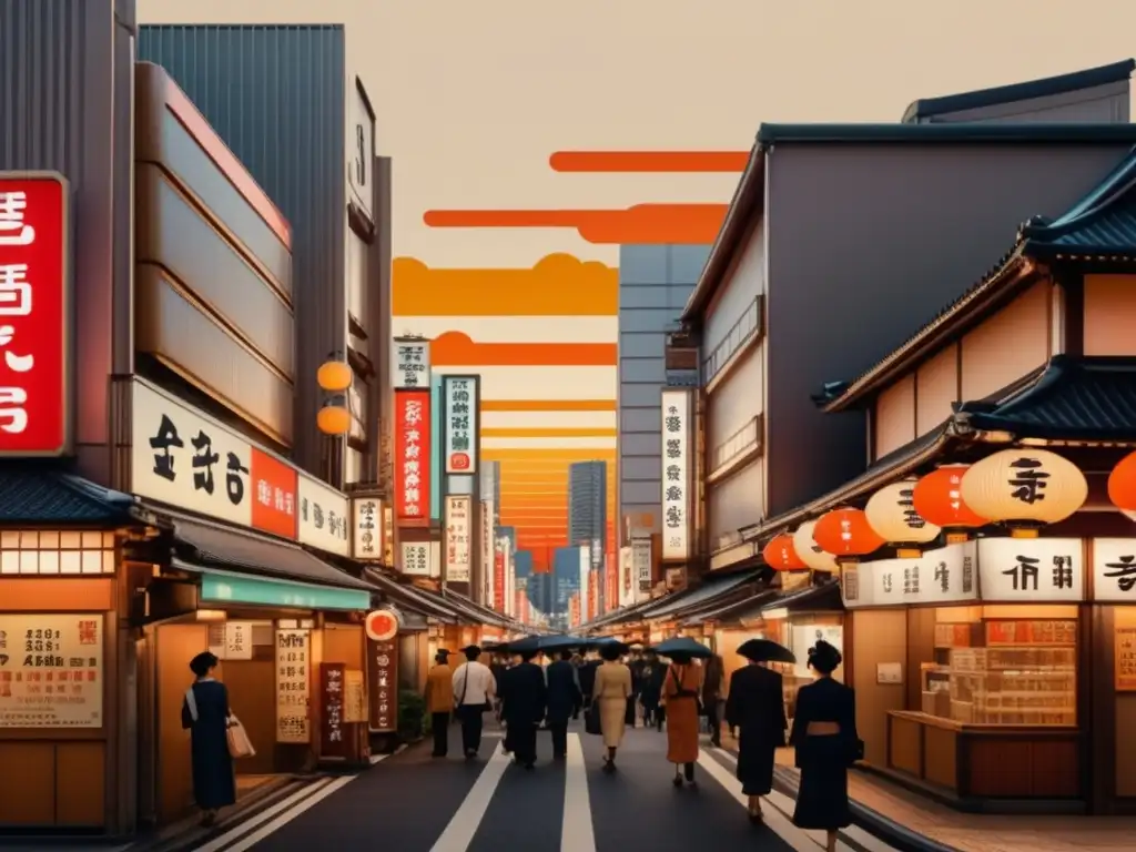 Ciudades subterráneas de Tokio: vibrante imagen vintage muestra icónicas estructuras bajo tierra, arquitectura innovadora y rica herencia cultural