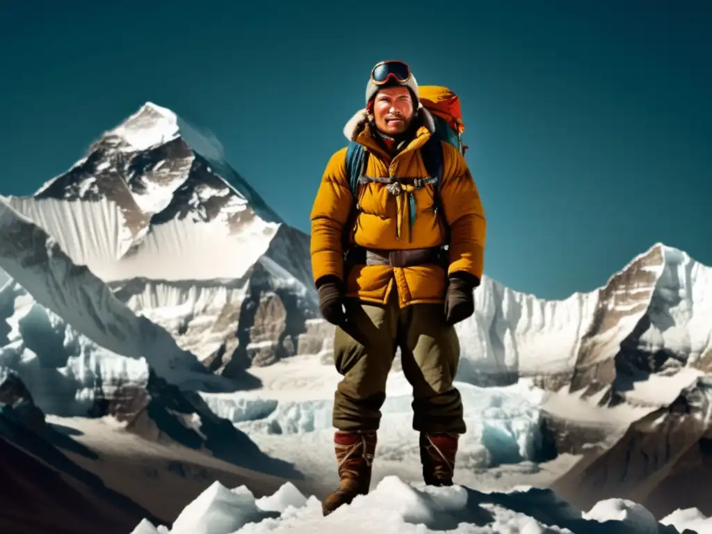 Montañero triunfante en cima del Everest, gestión del estrés en expediciones