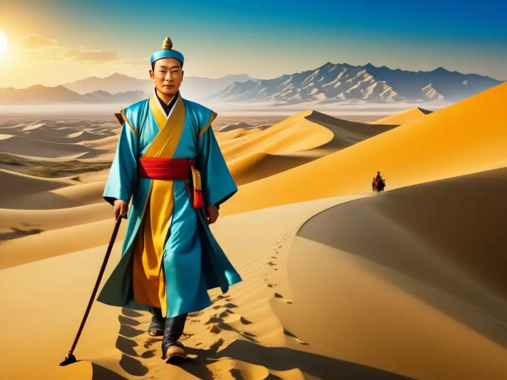 Xuanzang en su épico viaje por la Ruta de la Seda