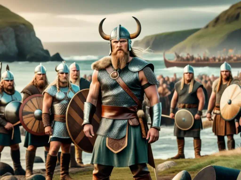 Descubrimientos de Leif Erikson: Imagen detallada 8K de la influencia vikinga en la cultura americana y la fusión de culturas