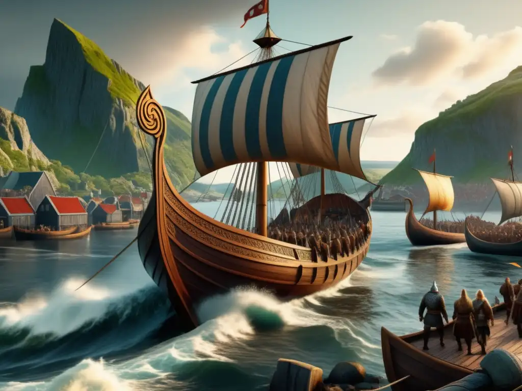 Ilustración histórica: Barcos Vikingos: Diseño, Construcción y Navegación